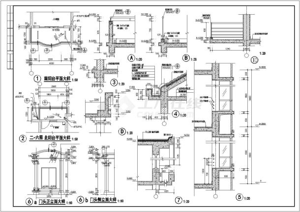 大连市百合花园小区6层砖混结构住宅楼建筑设计CAD图纸（含阁楼）-图二