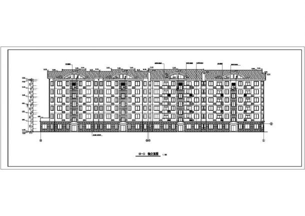 南京市华润花园小区6层砖混结构组合式住宅楼建筑设计CAD图纸-图一