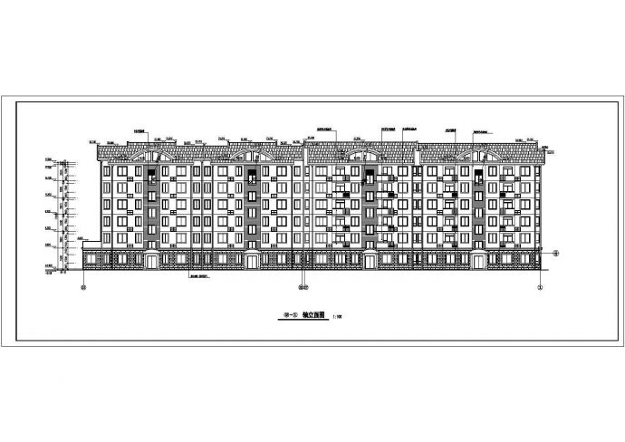 南京市华润花园小区6层砖混结构组合式住宅楼建筑设计CAD图纸_图1