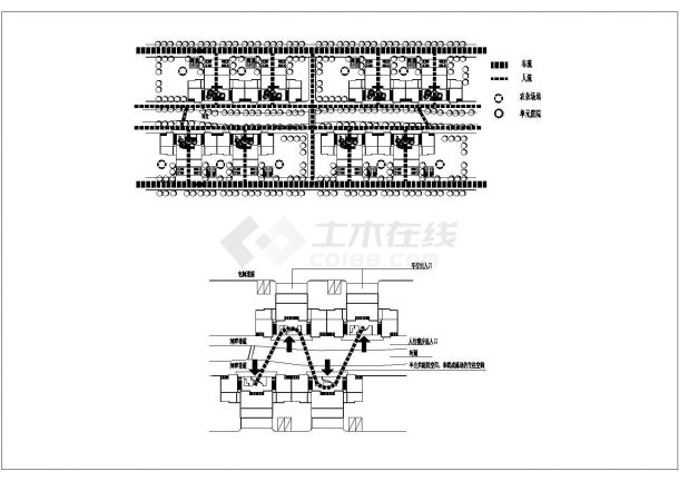 上海市滨福花园小区3层组合式别墅住宅楼全套建筑设计CAD图纸-图二