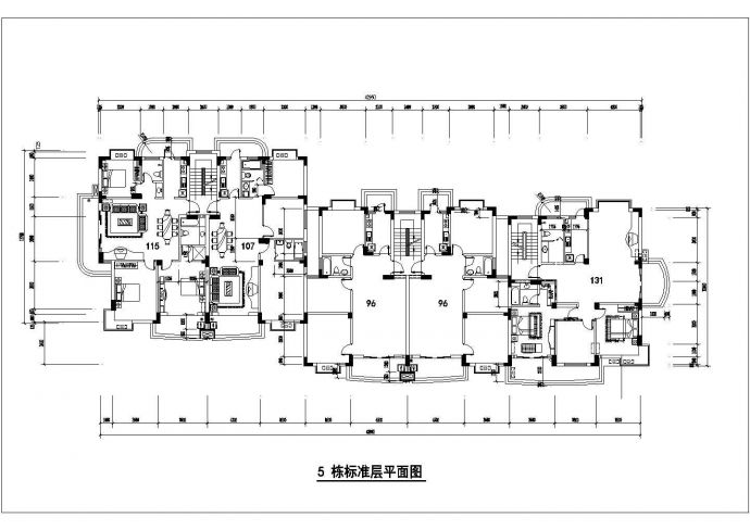 衡阳市某小区16+6+6+6四栋组合式商住楼建筑设计CAD图纸（1-2层商用）_图1