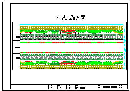 江城北路绿化工程cad设计图纸-图一