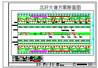 江城北路绿化工程cad设计图纸-图二