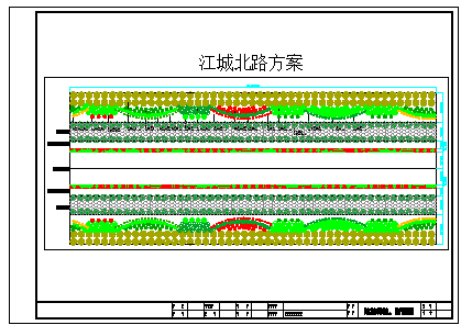 江城北路绿化工程cad设计图纸