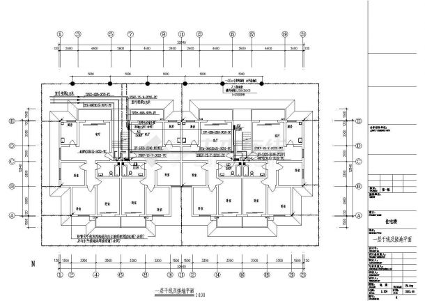 某住宅楼电施构造CAD详细完整设计施工图-图二