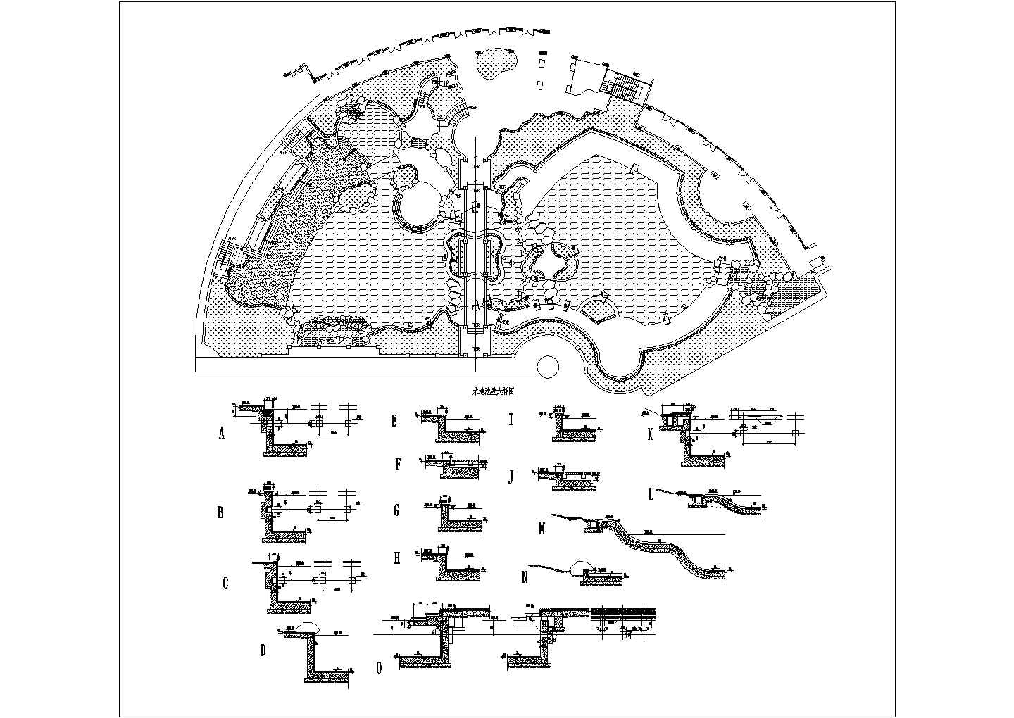 某水池方案CAD构造全套施工设计
