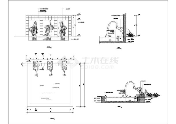 某水池CAD大样构造全套详图-图一