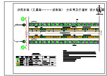 某城市分车带绿化cad设计施工图-图二