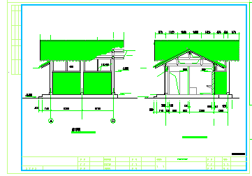 某公园景观厕所建筑结构设计cad施工图-图二
