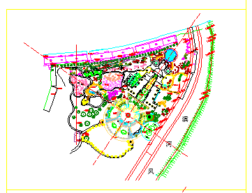 某广场全套景观绿化设计cad施工图-图二