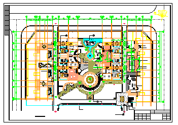 某大型广场景观cad施工设计图-图一