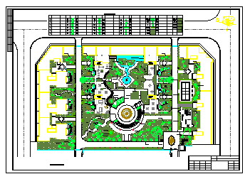 某大型广场景观cad施工设计图-图二