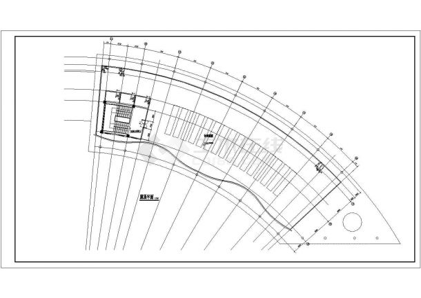 常熟市某弧形酒店施工设计CAD图-图一