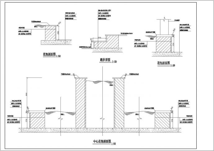 某厂区园林景观全套图纸结构CAD设计节点图_图1