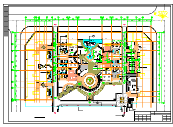 一套精细园林广场景观施工设计cad详图-图一