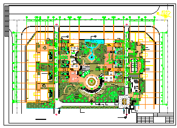 一套精细园林广场景观施工设计cad详图-图二
