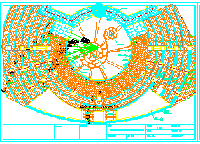 某圆形活动广场景观设计cad施工图-图一