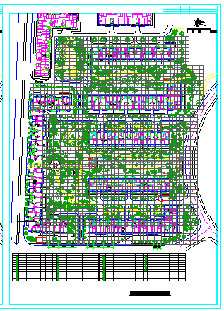 广西南宁金湾二期绿化设计cad图纸_图1