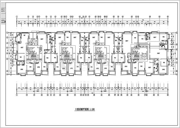 高层办公楼建筑采暖系统cad施工设计图(CAD，11张图纸)-图二