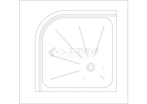 某浴缸CAD平面图纸详细设计-图一