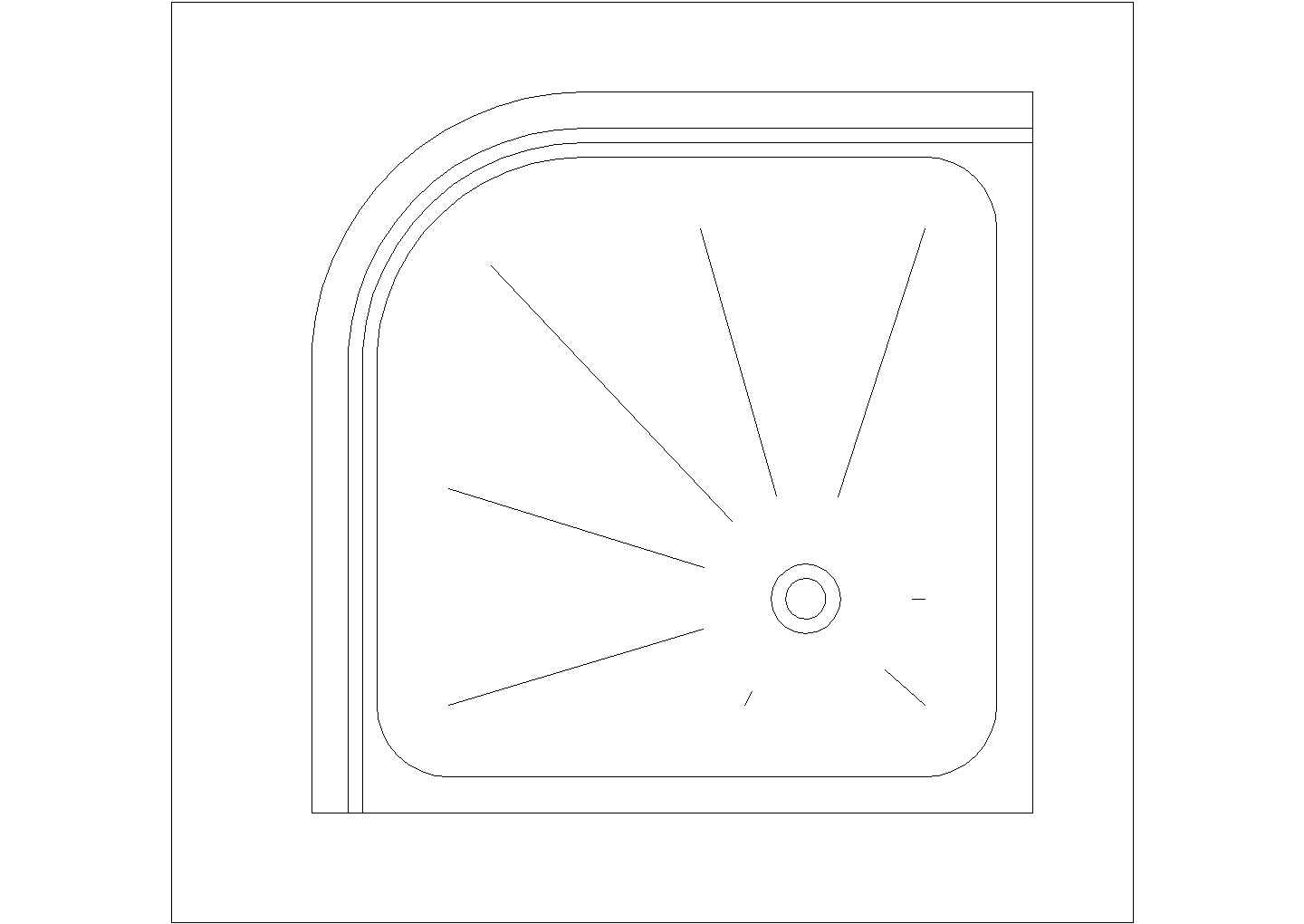 某浴缸CAD平面图纸详细设计