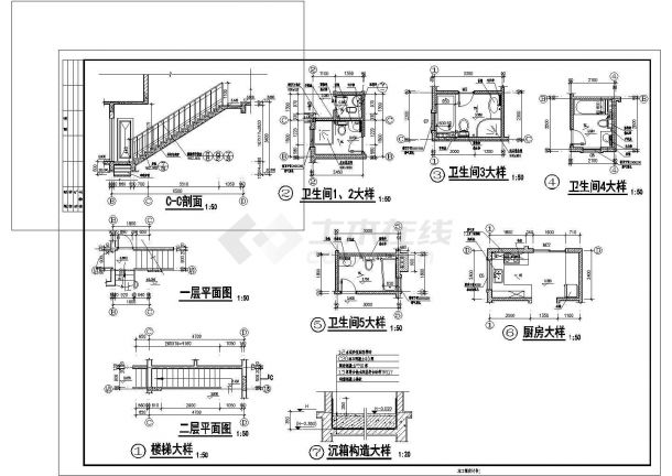 [广东]2层别墅建筑工程量计算实例(有图纸)-图一