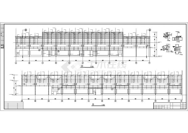 某工业区全套工业厂房结构设计施工CAD图纸-图二