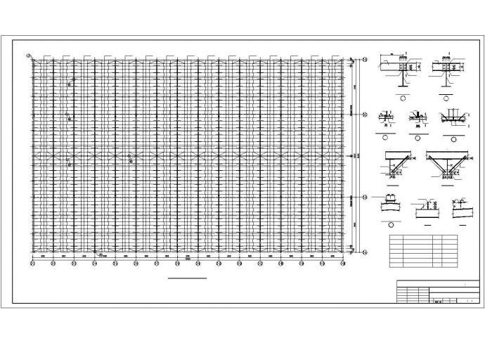 某公司单层带天车钢结构厂房结构设计施工CAD图纸_图1