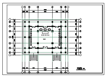 龙山寺平立面建筑方案cad设计图_图1