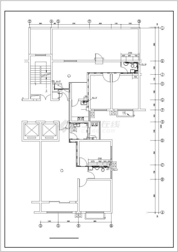 -1+16层(1LT2DT4户3单元)住宅楼给排水施工图（含设计说明）-图一