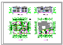 某地区三套古建别墅建筑cad设计图_图1