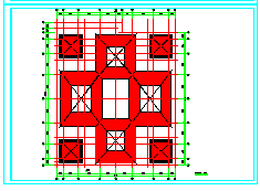 某现代仿古建筑服务中心设计cad施工图纸_图1
