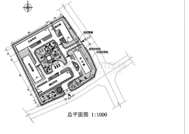 某厂区规划CAD大样详细建筑总图-图一