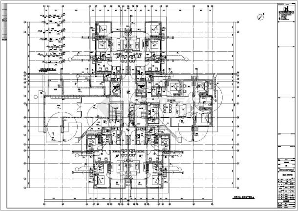 徐州居民小区五号楼CAD水电气设计完整图-图一
