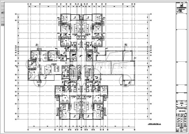 宿迁居民小区四号楼CAD水电气设计完整图-图二