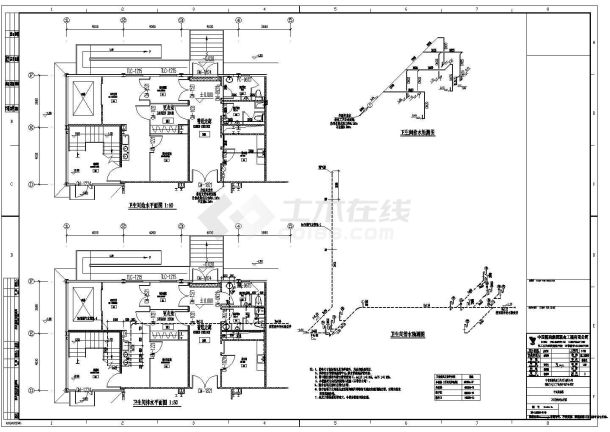 福州中信国建给排水CAD水电气设计完整图-图二