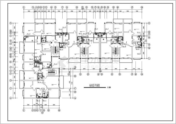 6+1跃层L型住宅楼给排水施工图(1梯2户4单元)-图二