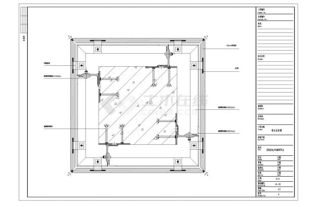 芜湖某银行综合业务楼石材铝板玻璃幕墙施工设计CAD图-图一