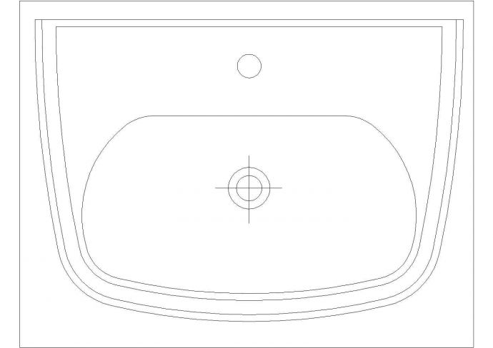 某洗手台CAD大样节点剖面设计图_图1