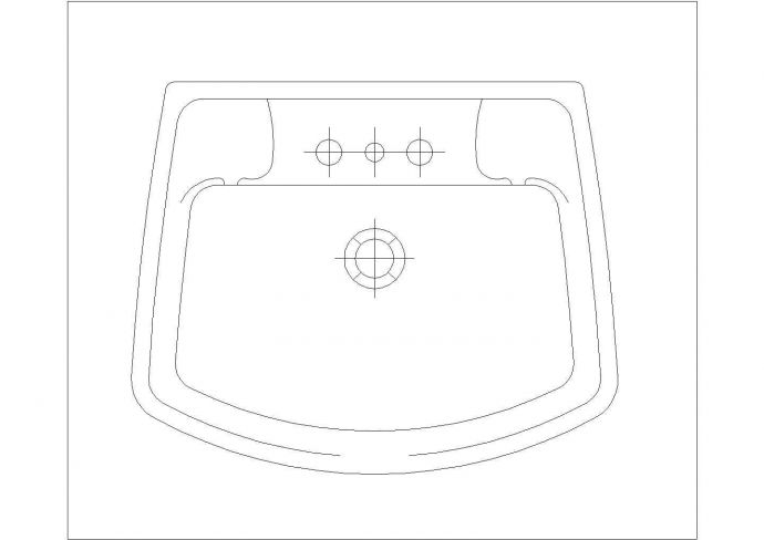 某洗手台CAD构造详细施工图纸_图1