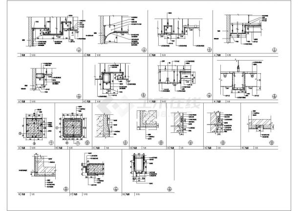 某医院CAD设计完整构造节点-图一
