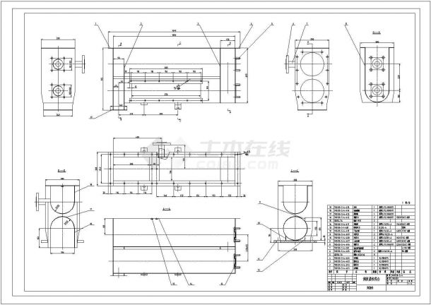 某调质器体焊合CAD节点平面设计-图一