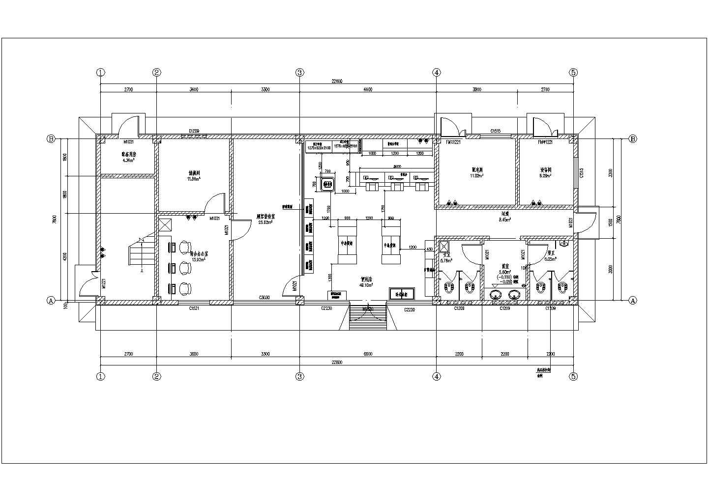 某地加油站新建工程 便利店装修布置图