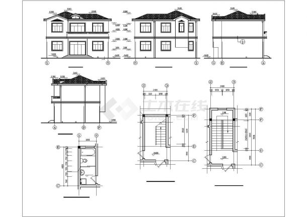 私人欧式别墅建筑结构施工图（含设计说明）-图一