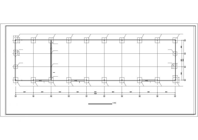 长72米宽18米单层1376平米钢结构仓库建筑结构施工图纸（标注明细）_图1