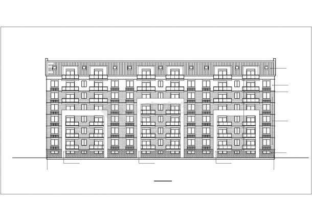 泉州市活力岛小区7层砖混结构住宅楼建筑设计CAD图纸（含半地下室）-图二