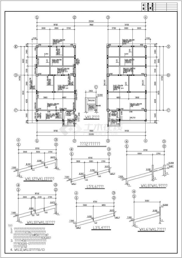 某休闲别墅建筑CAD图-图二