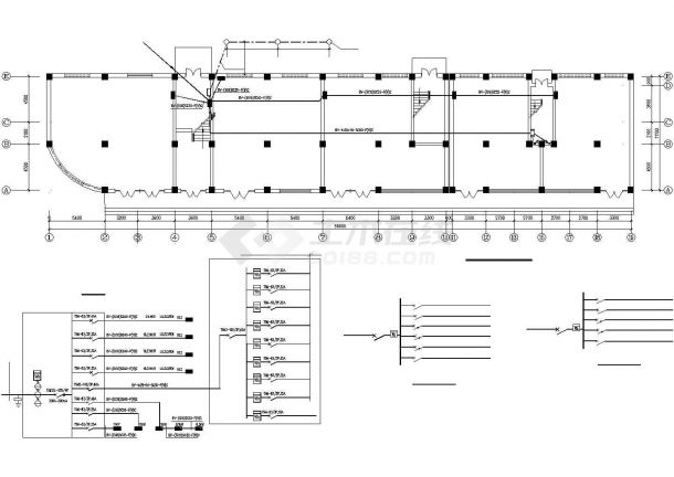 山东某市5层综合楼电气规划CAD参考图-图一