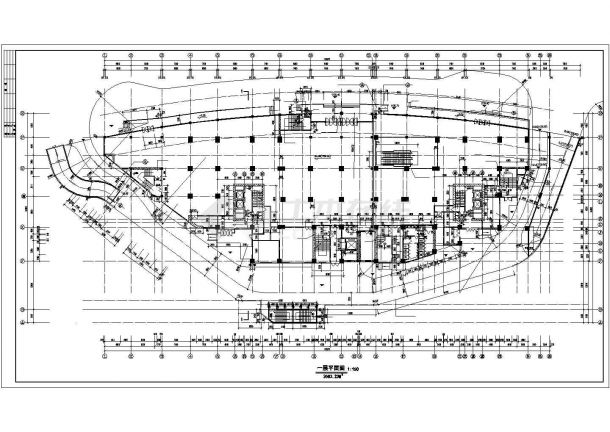 长沙市融创花园小区23层框架结构住宅楼平面设计CAD图纸（含地下2层）-图二