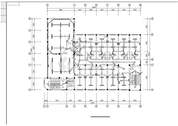 河北某市7层综合楼电气规划CAD参考图-图二